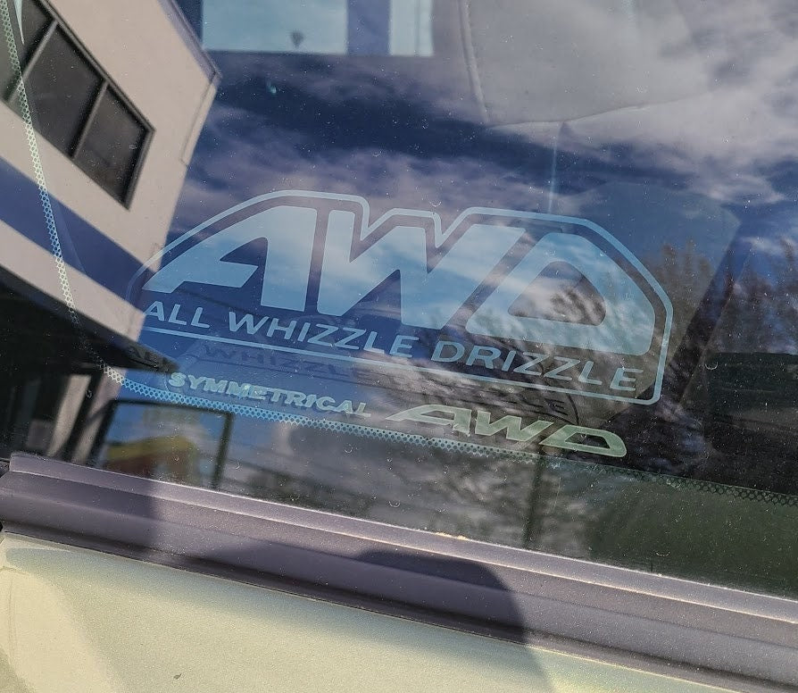 All Whizzle Drizzle Sticker - Subaru AWD